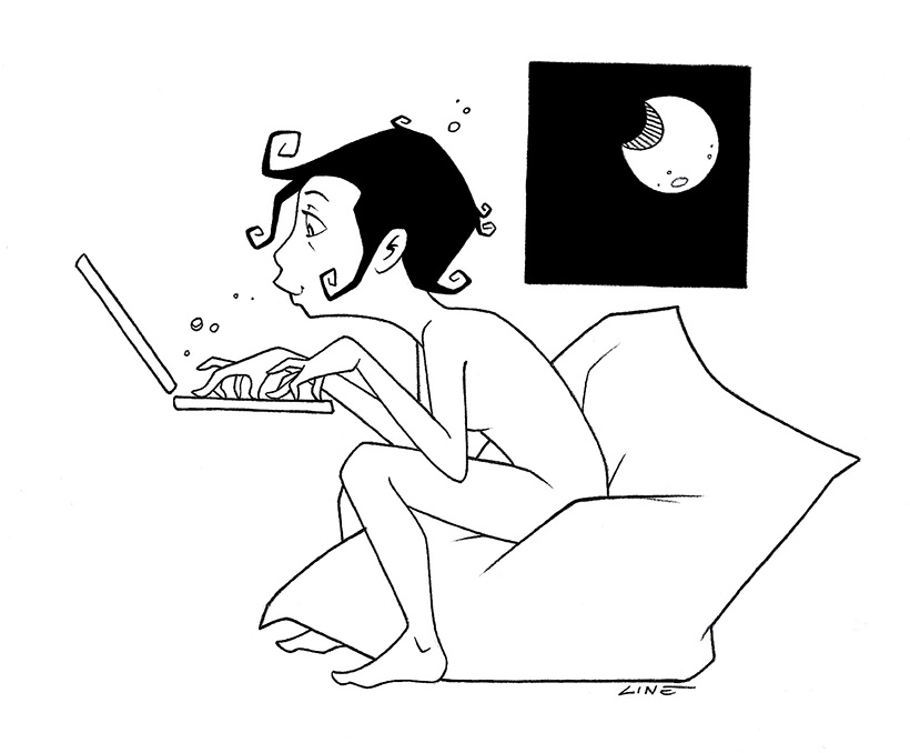 illustration – computer night